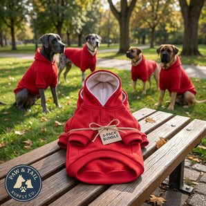 Zack & Zoey Fleece-Lined Dog Cotton Blend Apparel Hoodie X-Large Red 3-Pack