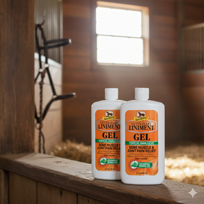 Absorbine Liniment Gel for Horses Soothes Muscles & Joints After Training 12 oz. 2-Pack