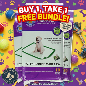 BUY 1 GET 1 FREE! PoochPads Disposable Dog Potty Pads Medium 18" x 28" 10-Pack Leak-Proof Training Pads