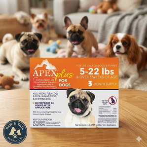 Apex Plus Flea & Tick Treatment for Small Dogs 5-22 lbs 3-Month Supply