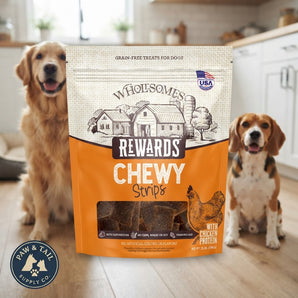 Wholesomes Rewards Chicken Chewy Strips Dog Treats Grain Free 25 oz.
