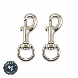 Aimee Imports Bolt Snap Clip Round Eye Nickel Heavy Duty Hook 3-1/2" 2PCK