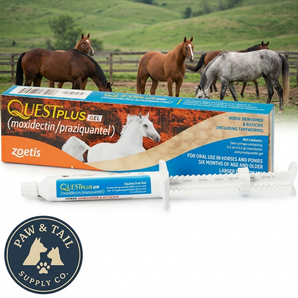 Zoetis Quest Plus Horse Wormer Gel Moxidectin Praziquantel Paste Tube