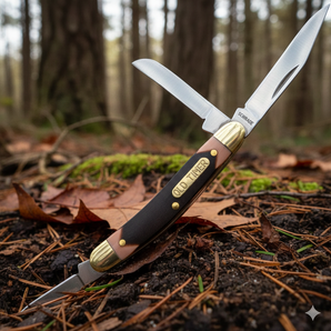Old Timer Junior Pocket Knife 2-3/4" 3 Blade Sawcut Handle Classic EDC