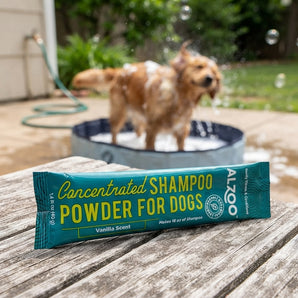 ALZOO Sustainable Dog Shampoo Powder Refill Pouch 40g Vanilla Scent 3-Pack