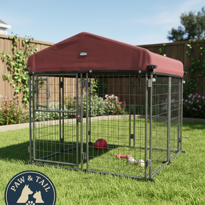 Neocraft My Pet Companion Outdoor Large Dog Kennel w/ Roof Heavy Duty 96"x48"x50"
