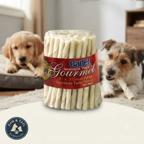 Cadet Beef Hide Rawhide Twists 5-Inch Dog Chews 100 Count