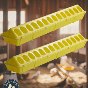 Little Giant 20" Flip-Top Chick & Poultry Feeder Yellow Snap-Lock Spill Yellow 2PCK