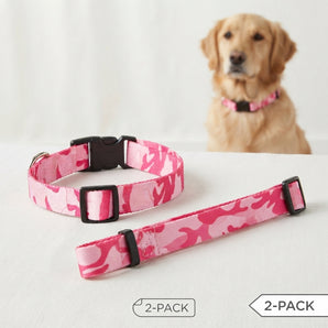 Guardian Gear Camo Dog Collar Pink Medium/Large 14"-20" Neck 2-Pack