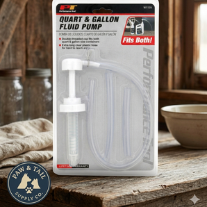 Performance Tool Fluid Hand Transfer Pump Fits Quart & Gallon Bottles
