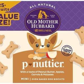 Chicken Cat Old Mother Hubbard P-nuttier Value Box Mini Crunchy Dog Treats (6lb)