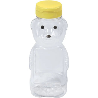Little Giant Plastic Bear Bottle Honey Squeeze Bottle with Flip-Top Lid 12-Pack Little Giant