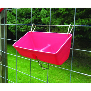 Little Giant Plastic Fence Feeder With Clips 16" Red Little Giant