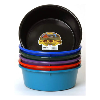 Little Giant Plastic Utility Pan Livestock Feeding Bucket 5 Quart Little Giant