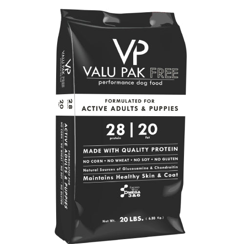 Valu-Pak Free 28-20 Dry Dog Food 20lbs. New Size and New Look!