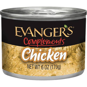 Evanger's Complements Grain Free Chicken Dog & Cat Food Topper 6 oz. 6-Pack