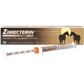 Merial Zimecterin Gold Dewormer Paste Horses 7.35g Treats Tapeworms 6-Pack