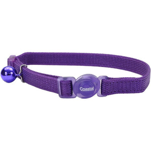 Coastal Safe Cat Nylon Adjustable Breakaway Collar 12", Purple