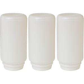 Little Giant Screw-On Poultry Jar Heavy Duty Translucent Plastic Container 1 Quart 3-Pack