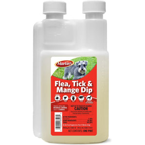 Dog Mange Support & Itch Relief Bundle – Flea & Tick Dip 1 Pint + Oatmeal Shampoo & Anti-Itch Spray for Mites, Dry & Irritated Skin
