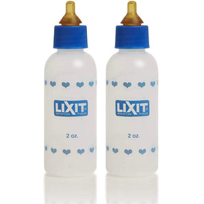 Lixit Nursing Baby Bottle Kittens Puppies Small Animals Hand Feeding 2oz 2-Pack