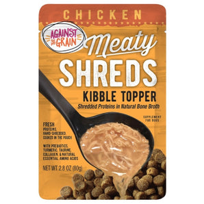 Against the Grain Chicken Meaty Shreds Dog Food Topper 2.8 oz