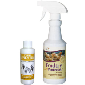 Poultry Nutri-Drench + Manna Pro Protector Spray Backyard Chicken Care Bundle