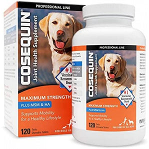 Cosequin Max Plus MSM & HA for Dogs 120 Chewable Tablets Joint Support