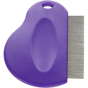 Master Grooming Tools Contoured Grip Flea Comb for Dogs & Cats, Purple