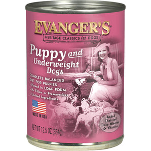 Evanger's Classic Puppy Dinner Canned Dog Food with Sardines 12.5 oz 12-Pack