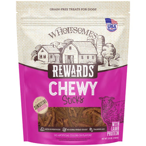 Wholesomes Rewards Lamb Chewy Sticks Dog Treats Sensitive Stomachs 25 oz. 4-Pack