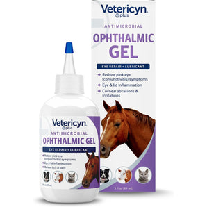 Vetericyn Plus All Animal Ophthalmic Gel 3 oz. Antimicrobial Eye Relief Lubricant 3PCK