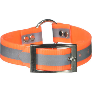 Sunglo Poly Reflective Dog Collar 1"x19" Waterproof Glow Strip Night Safety USA
