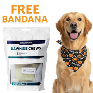 Piccardmeds4pets Rawhide Dental Chews for Medium Dogs 11-25lbs Poultry Flavor + FREE Bandana!