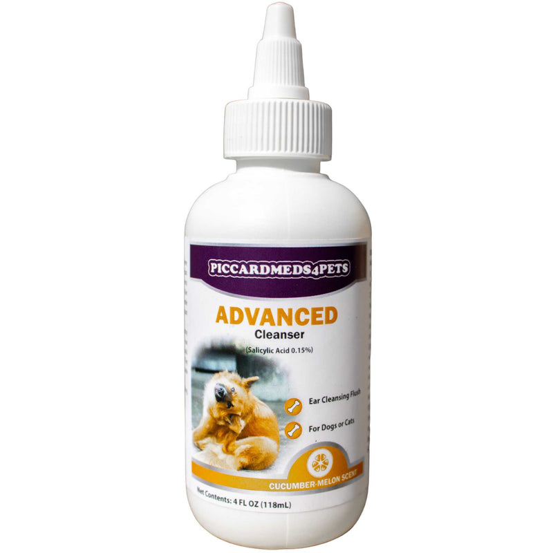 Piccardmeds4pets Advanced Ear Wash Cleaner Solution with Salicylic Acid 4 oz. Piccard Meds 4 Pets