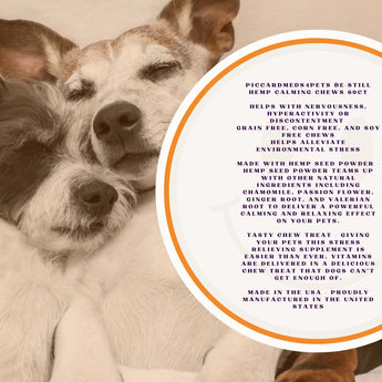 Piccardmeds4pets Be-Still Hemp Calming Chews 60CT Piccard Meds 4 Pets