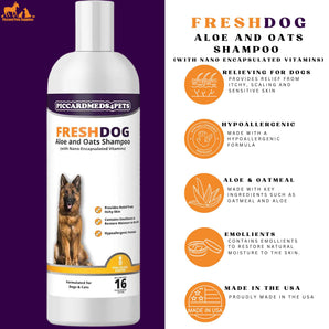 Piccardmeds4pets Fresh Dog Shampoo 16oz + Playology Dri-Tech Rope Toy Combo
