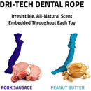 Playology Dri-Tech Peanut Butter Scent Dental Rope Dog Toy, Large PLAYOLOGY