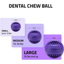 Playology Silver Dental Chew Ball Dog Toy, Medium Senior Dogs PLAYOLOGY