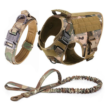 German Shepherd Malinois Large Dog Harness and Leash Set – Training Walking Vest for Medium & Large Dogs