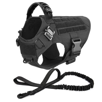 German Shepherd Malinois Large Dog Harness and Leash Set – Training Walking Vest for Medium & Large Dogs