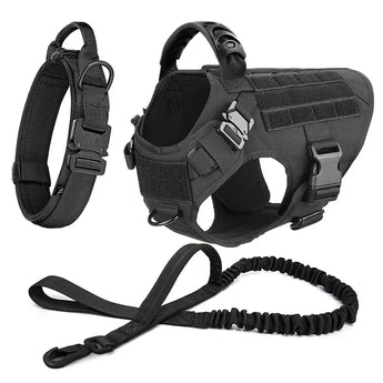 German Shepherd Malinois Large Dog Harness and Leash Set – Training Walking Vest for Medium & Large Dogs