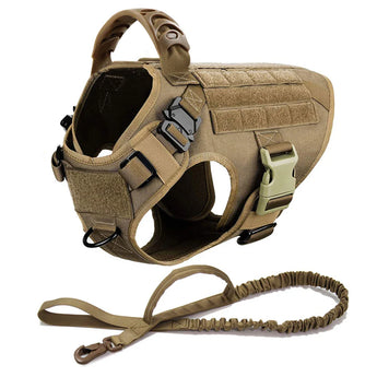 German Shepherd Malinois Large Dog Harness and Leash Set – Training Walking Vest for Medium & Large Dogs
