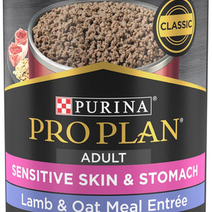 Purina Lamb Adult Wet food Dog Pro Plan Sensitive Skin & Stomach Classic Oat Meal Entree (13oz)