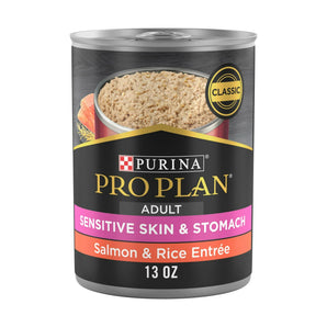 Purina Salmon Adult Wet food Dog Pro Plan Sensitive Skin & Stomach Rice Entree (13oz)