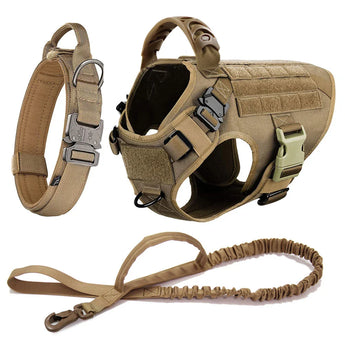 German Shepherd Malinois Large Dog Harness and Leash Set – Training Walking Vest for Medium & Large Dogs