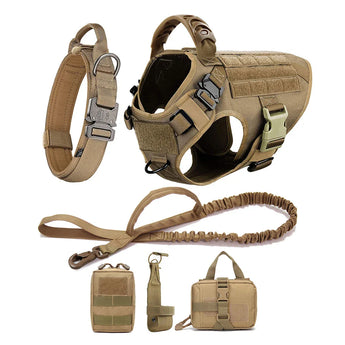 German Shepherd Malinois Large Dog Harness and Leash Set – Training Walking Vest for Medium & Large Dogs