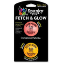 Spunky Pup Fetch and Glow Ball Dog Toy for SM Dogs 2PCK, Assorted Piccard Pet Supplies