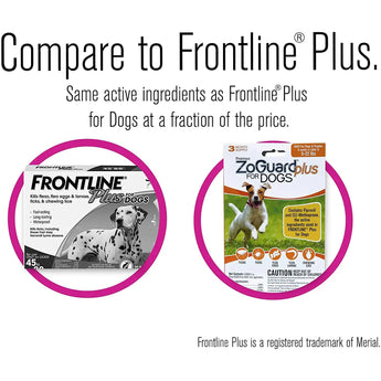 ZoGuard Plus Flea and Tick Drops for XL Dogs 3 Months 89-132 lbs. ZoGuard