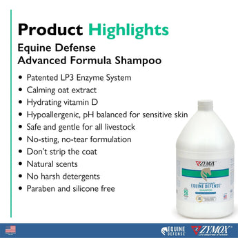 Zymox Equine Defense Advanced Formula Shampoo Gallon ZYMOX